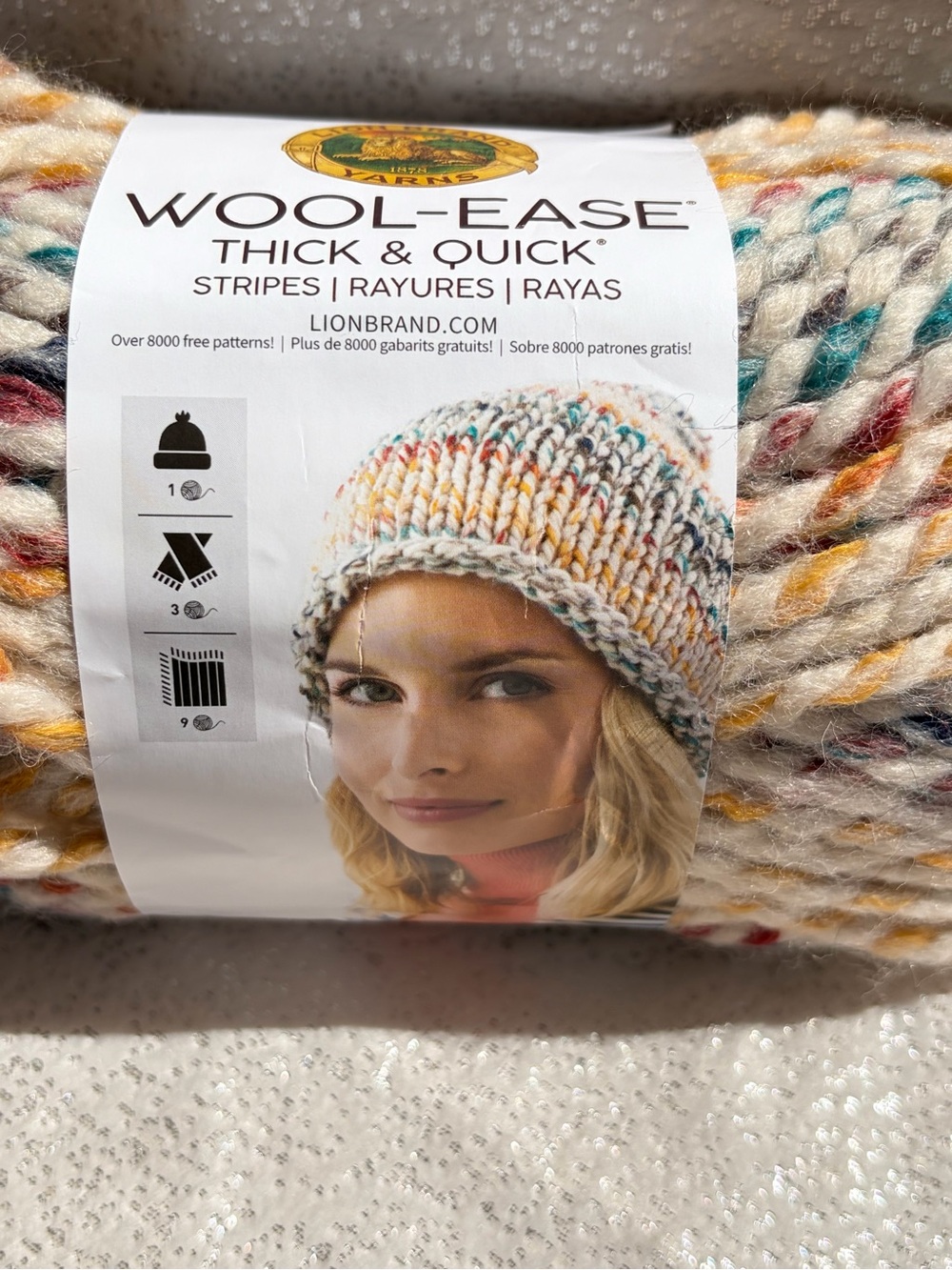 Lion Brand Yarn Wool-Ease Hudson Bay Thick & Quick 80% Acrylic 20% Wool Washable